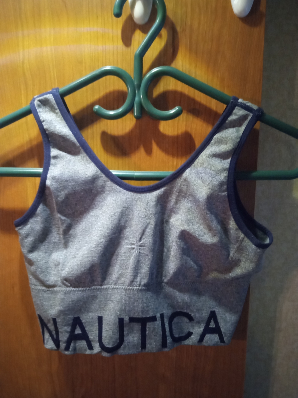 Nautica Gray Sports Bra Crop Top - Gray